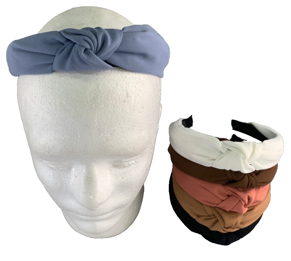 6PCS Knotted Headbands Women Girls Wide Hair Bands Solid Colors Turban Twist