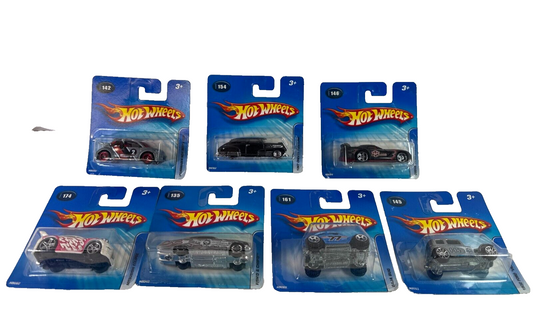 🖤 Hot Wheels Black Edition Lot of 7 – International Short Cards – MINT Sealed