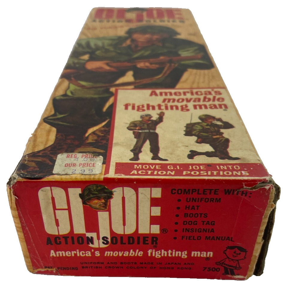 1964 Hasbro GI Joe Action Soldier 12" Figure #7500 Original Box Vintage Incomple