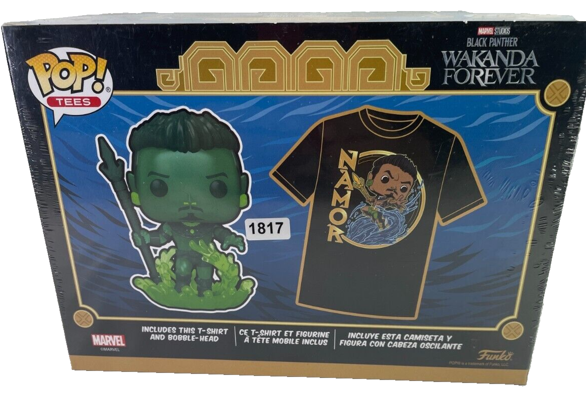 Funko Pop! Tee Black Panther Wakanda Forever Namor MEDIUM GameStop Exclusive 🌊
