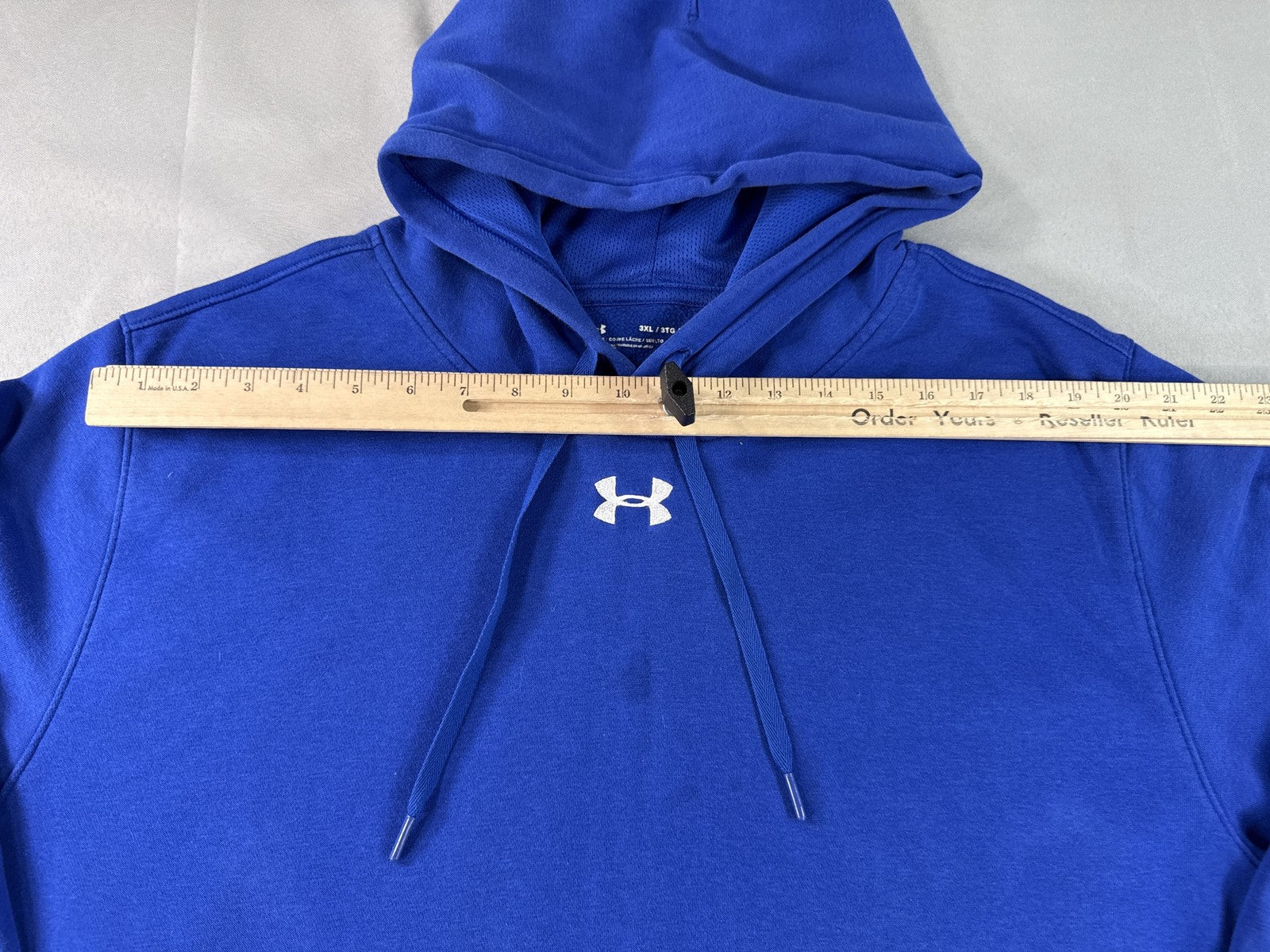 Under Armour Hoodie Pullover 3XL Blue Long Sleeve Regular Fit Athletic Unisex