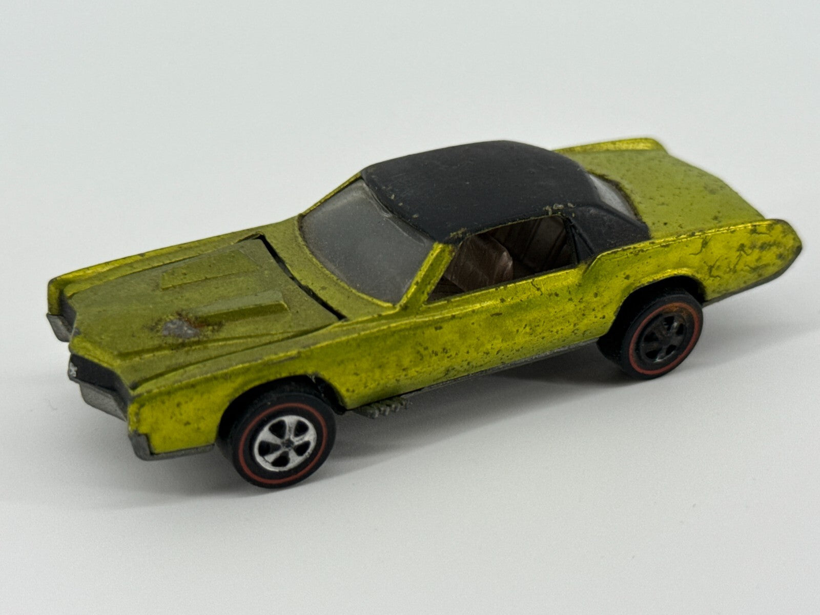1968 Hot Wheels Redline Custom Eldorado Lime HK Matte Roof Vintage Rare Loose