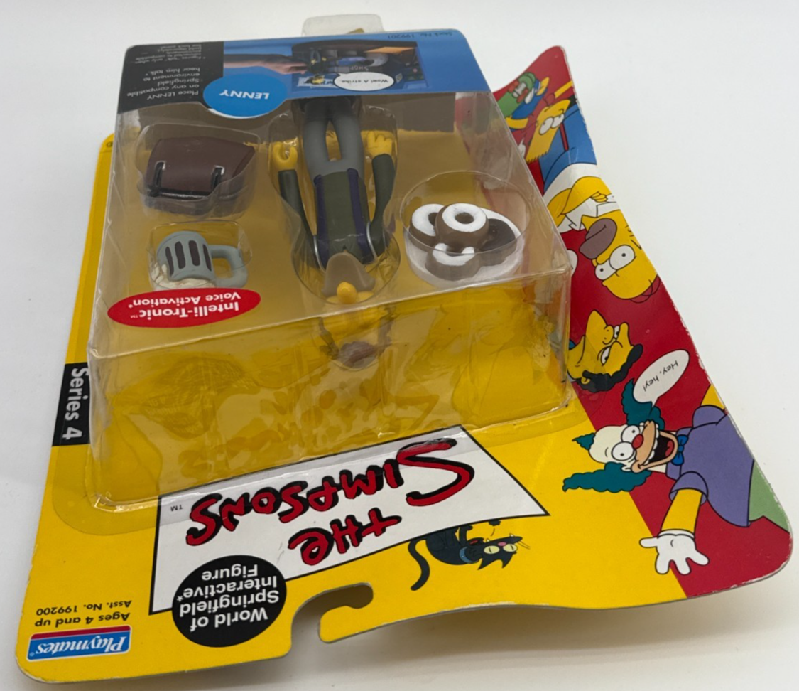 Simpsons Lenny Series 4 World of Springfield Action Figure 2001 Playmates NIB