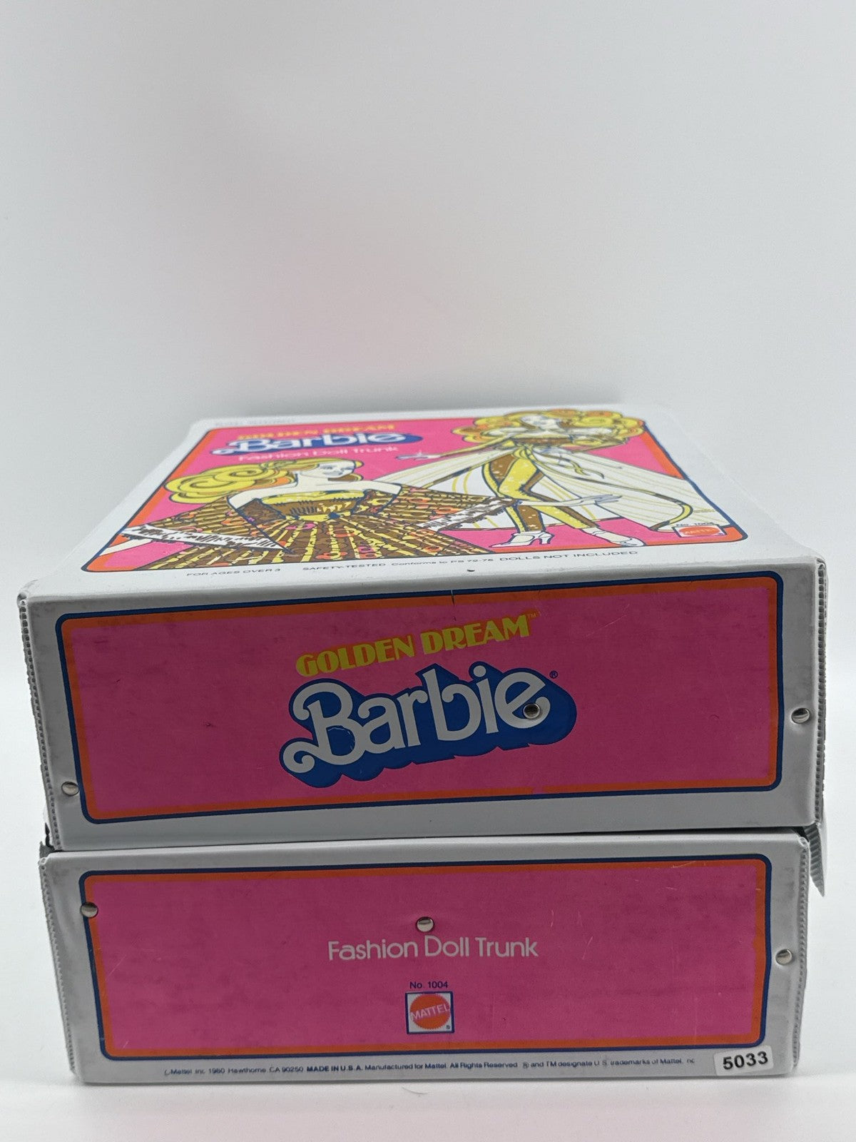 1980 Mattel Barbie Golden Dream Fashion Doll Trunk Carry Case