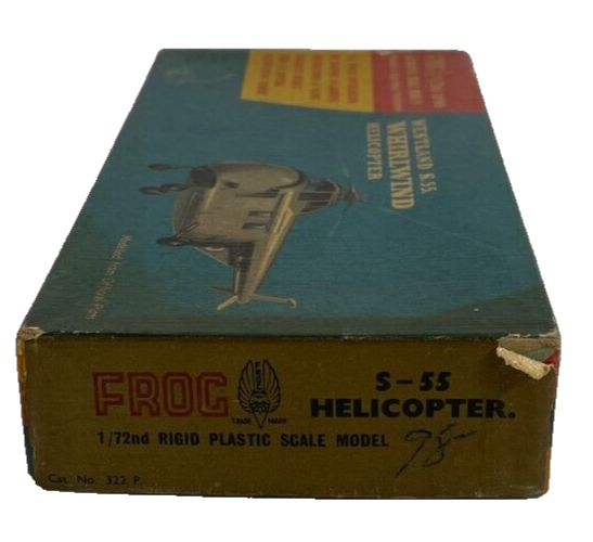 FROG 322P Westland S.55 Whirlwind Helicopter Kit 1/72 Vintage Parts As-Is