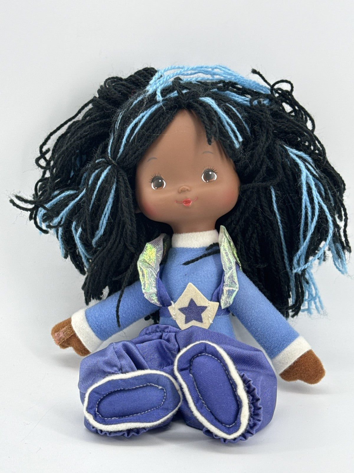 1983 Rainbow Brite Indigo Doll Hallmark Mattel 10” Plush Yarn Hair