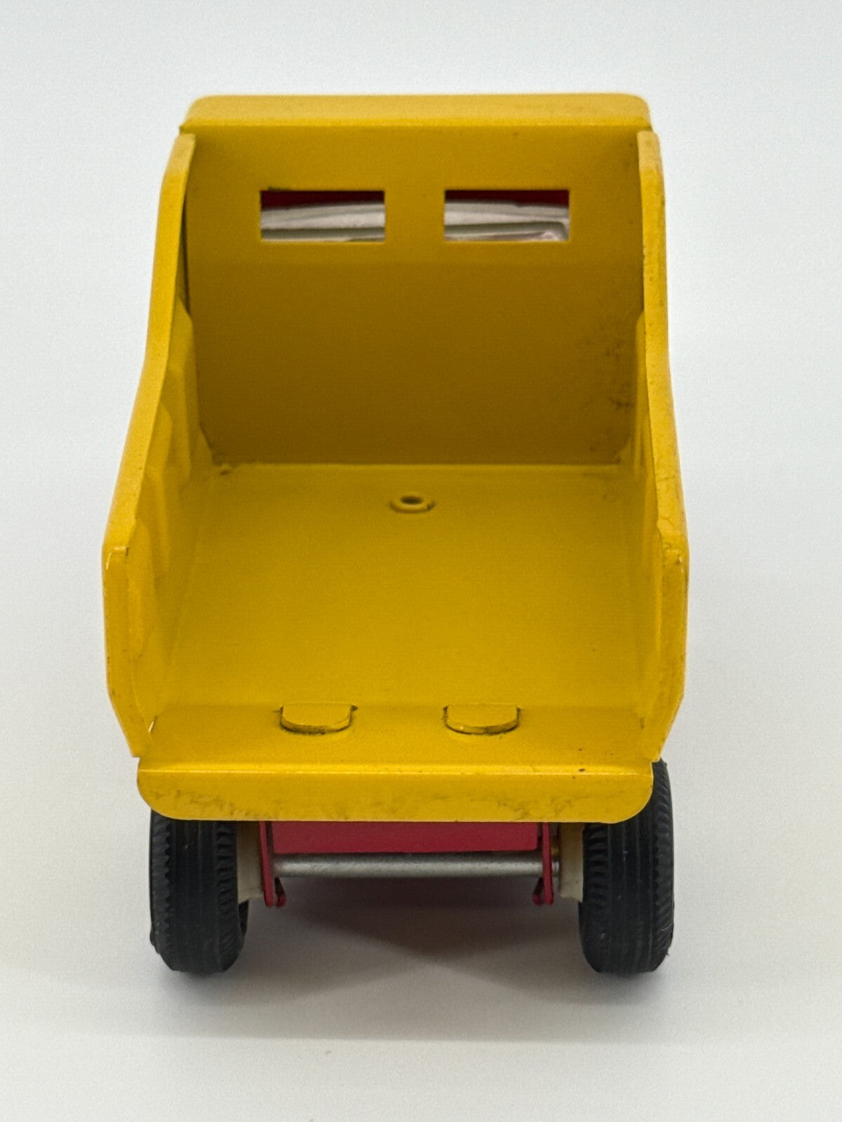 VTG 1970s Tonka Lowboy Flatbed Hauler Truck Dump Trailer Yellow Red Diecast Stee