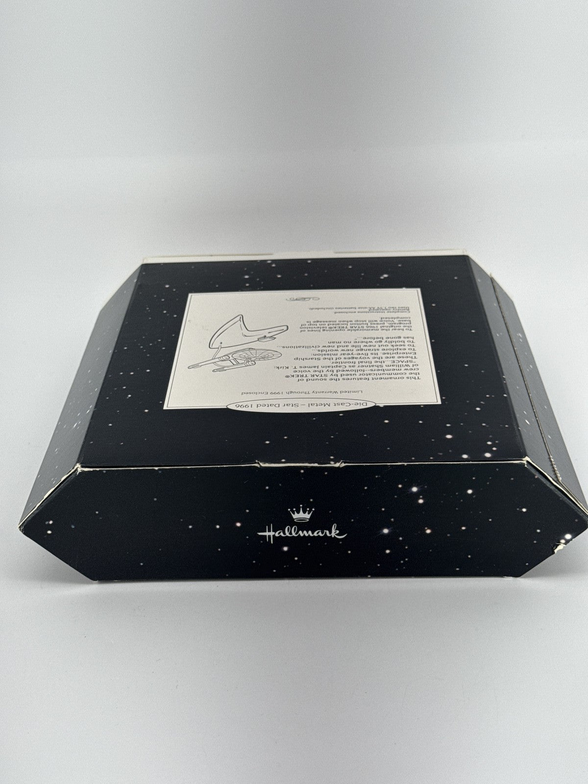 1996 Hallmark Keepsake Ornament Star Trek 30 Years Voice Magic 2pc Set w/ Base