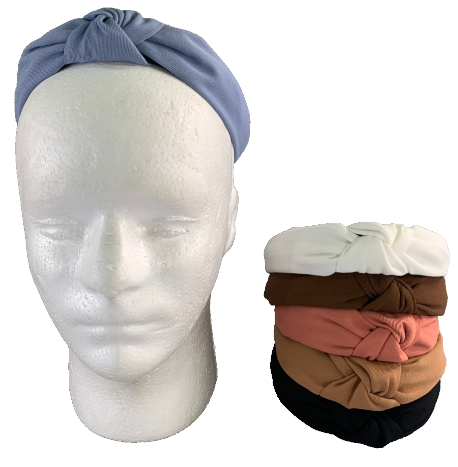 6PCS Knotted Headbands Women Girls Wide Hair Bands Solid Colors Turban Twist