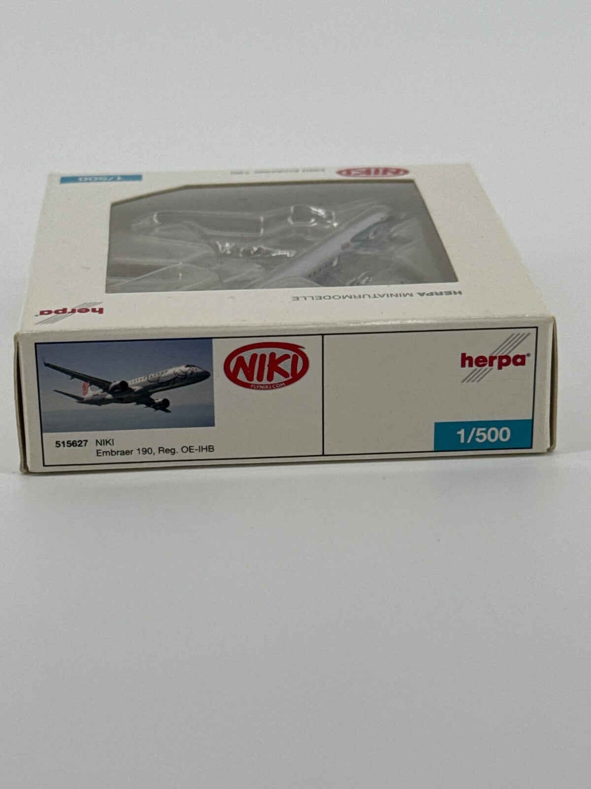Herpa 1:500 NIKI Embraer 190 Reg OE-IHB Diecast Airplane Model Limited Edition
