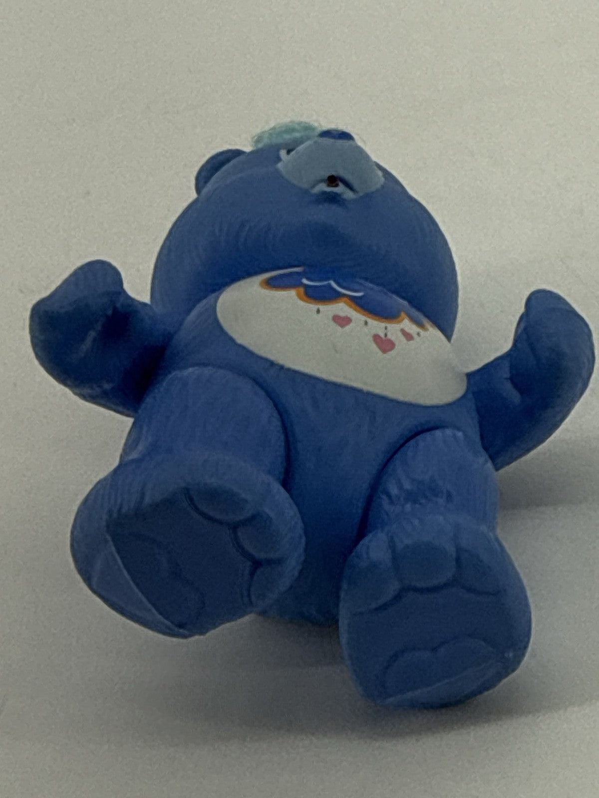 Care Bears Grumpy Bear Blue Rain Cloud Poseable 1983 Kenner 3.5" Toy