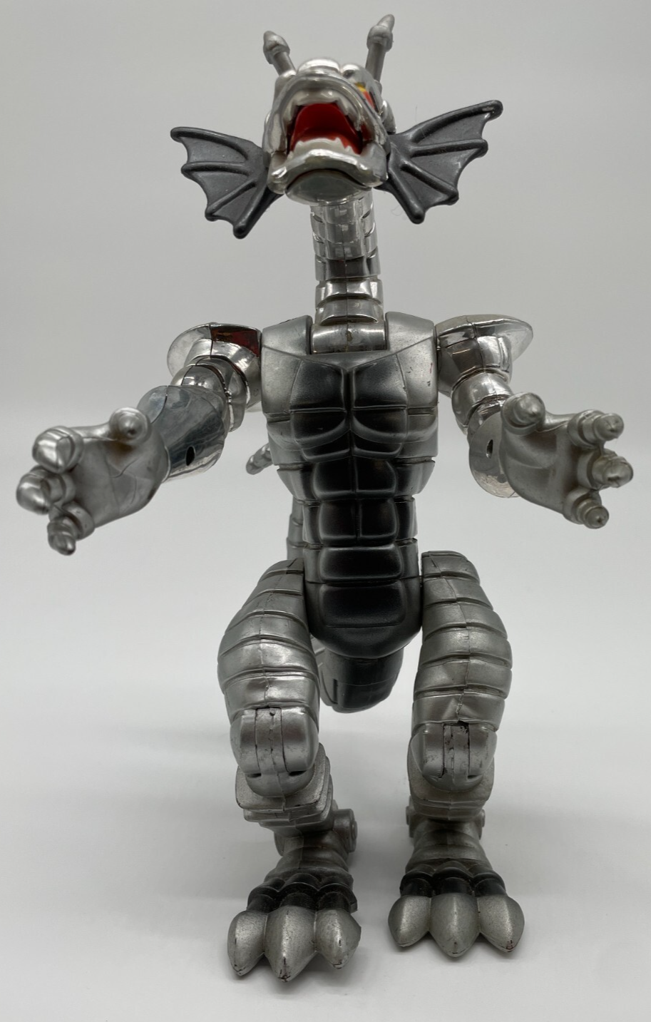 1995 Toy Biz Marvel Fin Fang Foom Figure Silver Loose Rare Works Missing Arm VTG