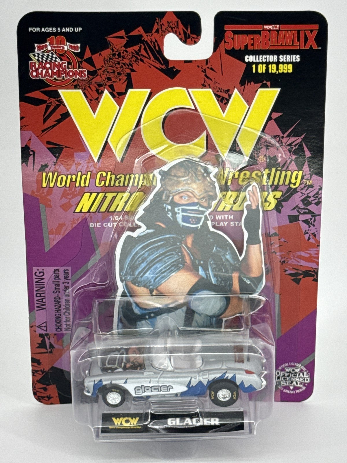 WCW Racing Champions Nitro Streetrods Glacier Diecast Car 1/64 SuperBrawlix