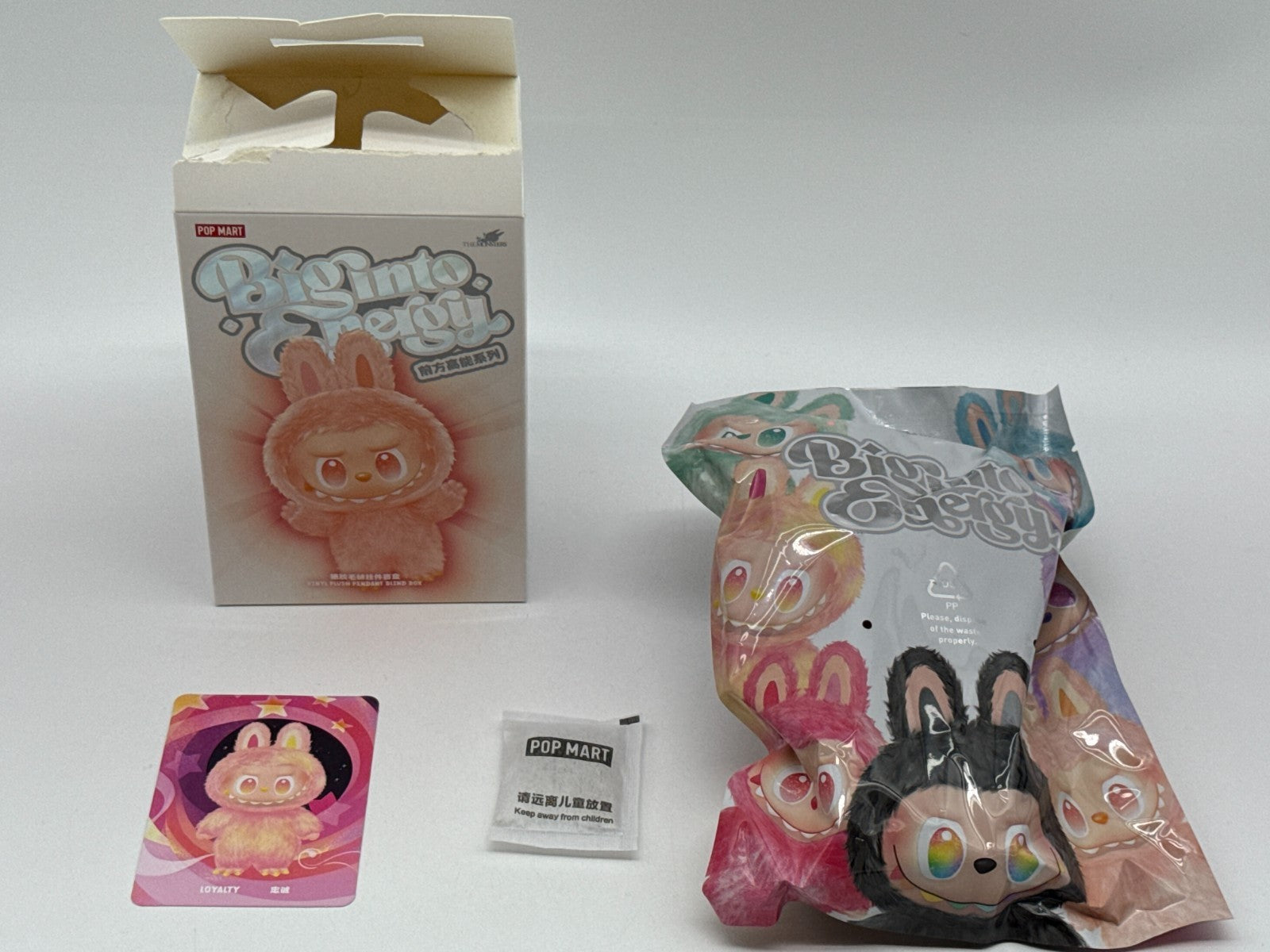 POP MART The Monsters Labubu Big Into Energy Loyalty Opened Blind Box Bag Sealed