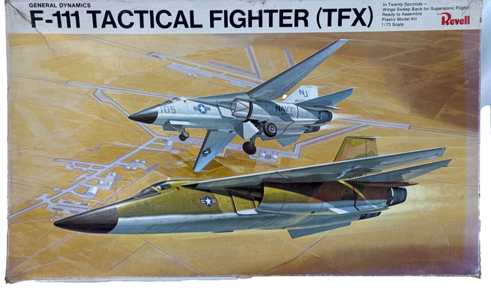 Revell F-111 TFX Tactical Fighter 1/72 Model Kit 1965 Vintage Swing-Wing USAF