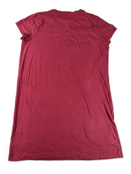 TIME AND TRU 3S4 Tee M (8 10) Red Cotton Regular Fit Crewneck Short Sleeve Soft