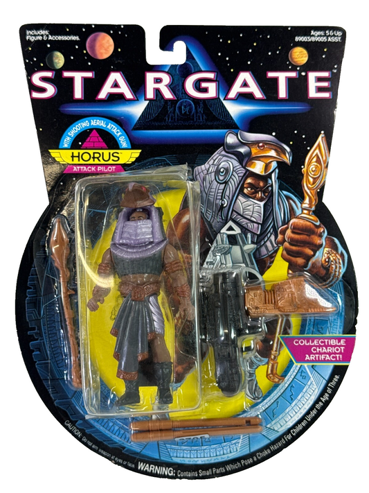 1994 Hasbro Stargate Horus Attack Pilot Figure w/ Accessories Carded READ
