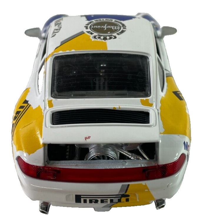 Burago 1:24 Porsche Carrera 911 1993 Rally Car Diecast Model Made in Italy Used