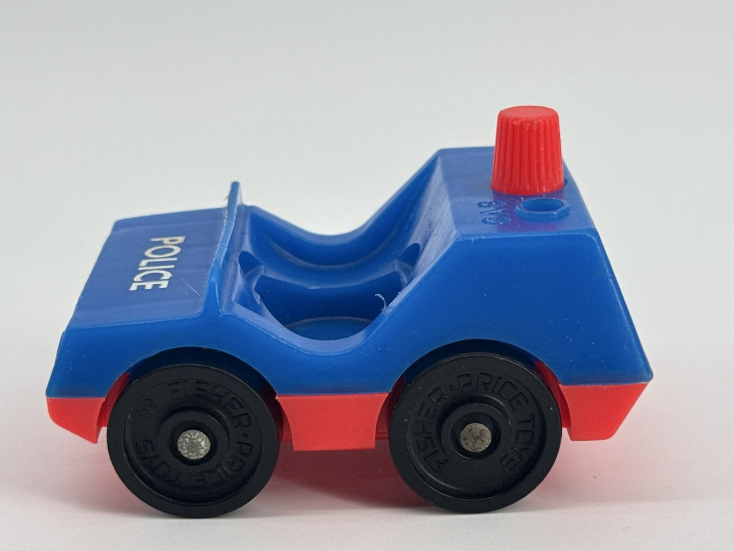 Fisher Price Little People Blue Red Police Car Toy Vehicle