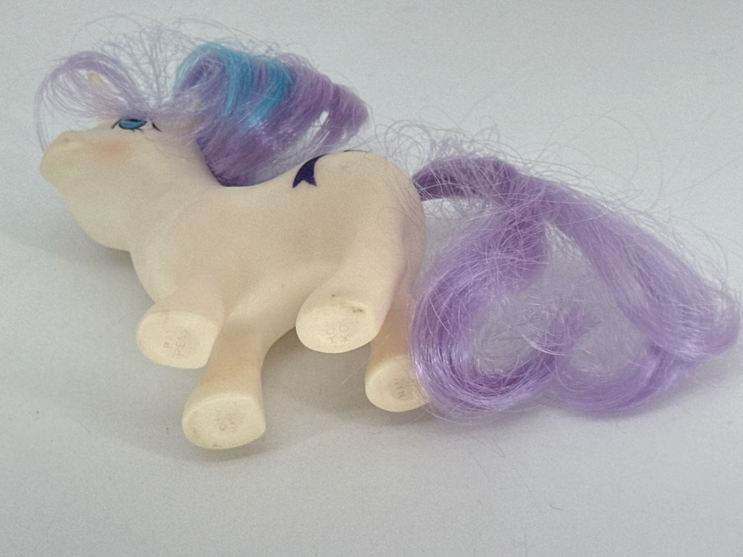 1984 MLP G1 Baby Glory Unicorn White Purple Blue Hair Hasbro