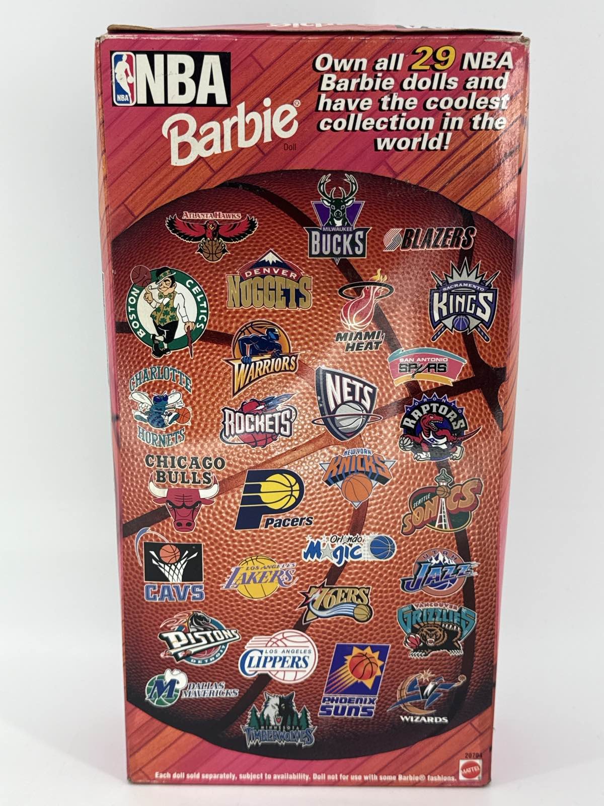1998 Barbie NBA Los Angeles Lakers Doll Mattel #20704 Blonde Authentic Uniform