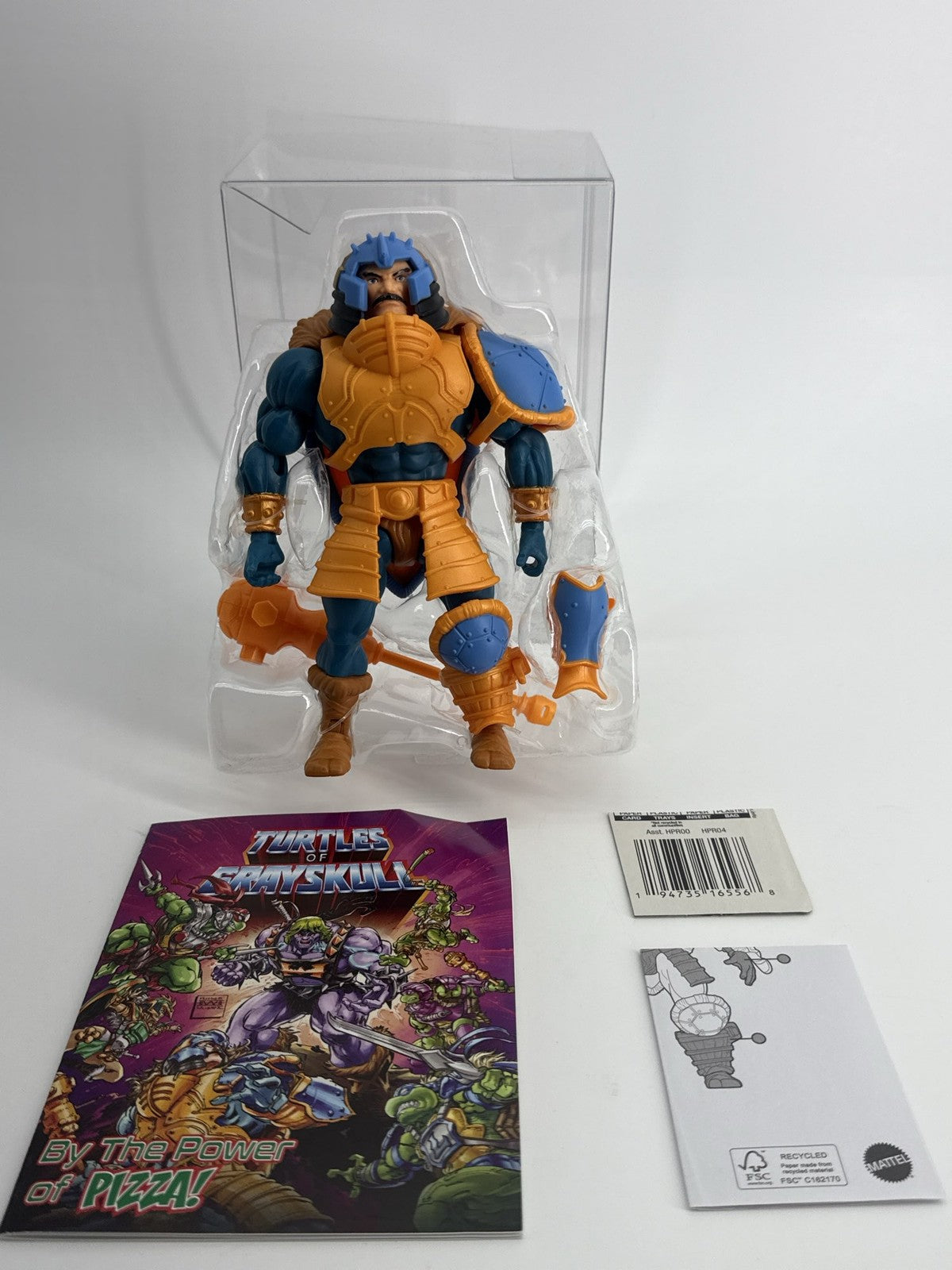 Mattel MOTU Turtles Grayskull Man-At-Arms Origins TMNT Figure Loose Comic
