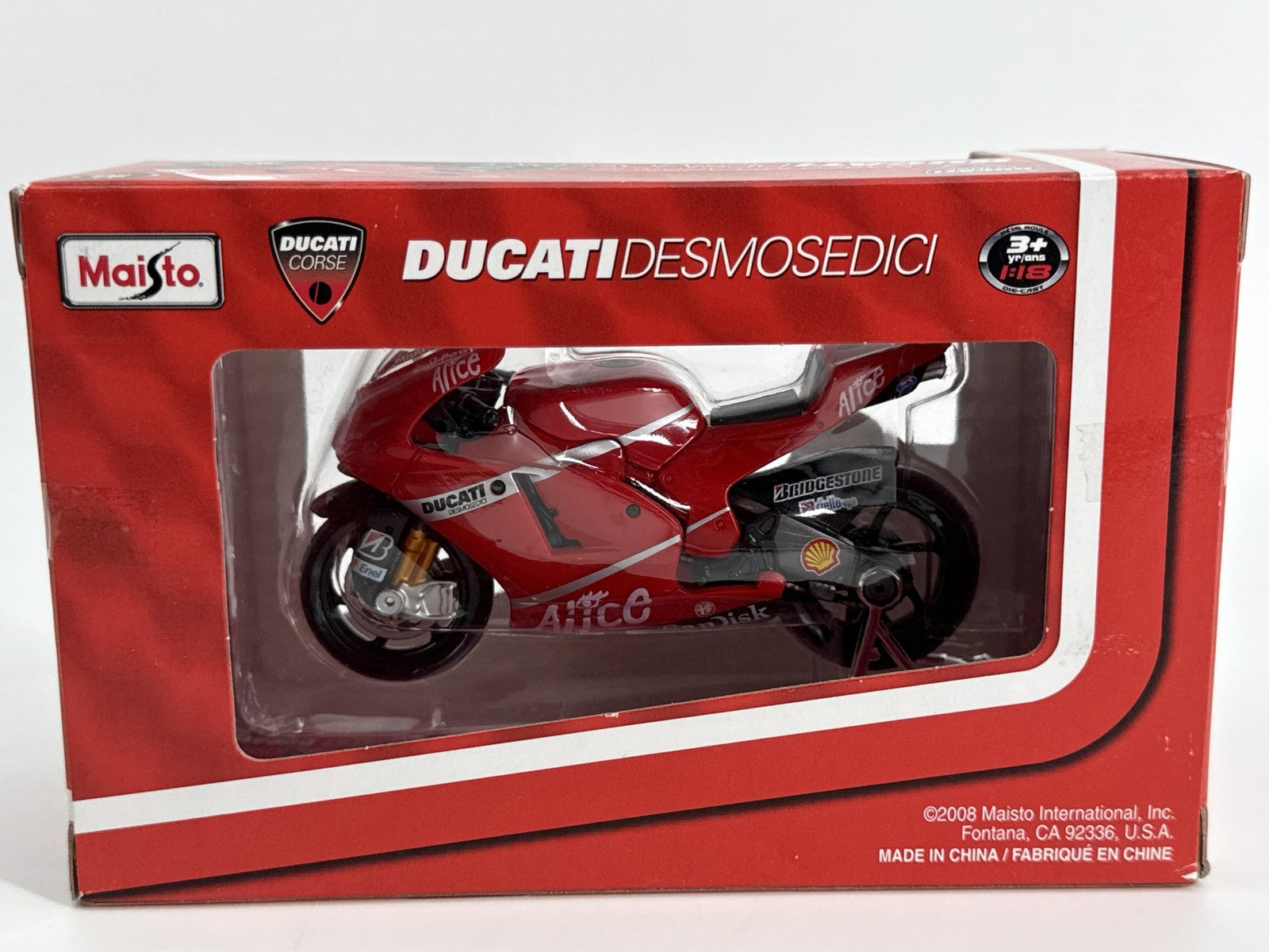 Maisto Ducati Desmosedici Marco Melandri #33 1:18 Red Diecast Motorcycle New