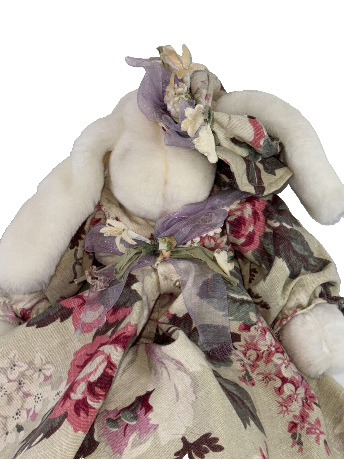 BUNNIES BY THE BAY 1997 Limited Edition #202 Floral Dress Plush Bunny! 🐰