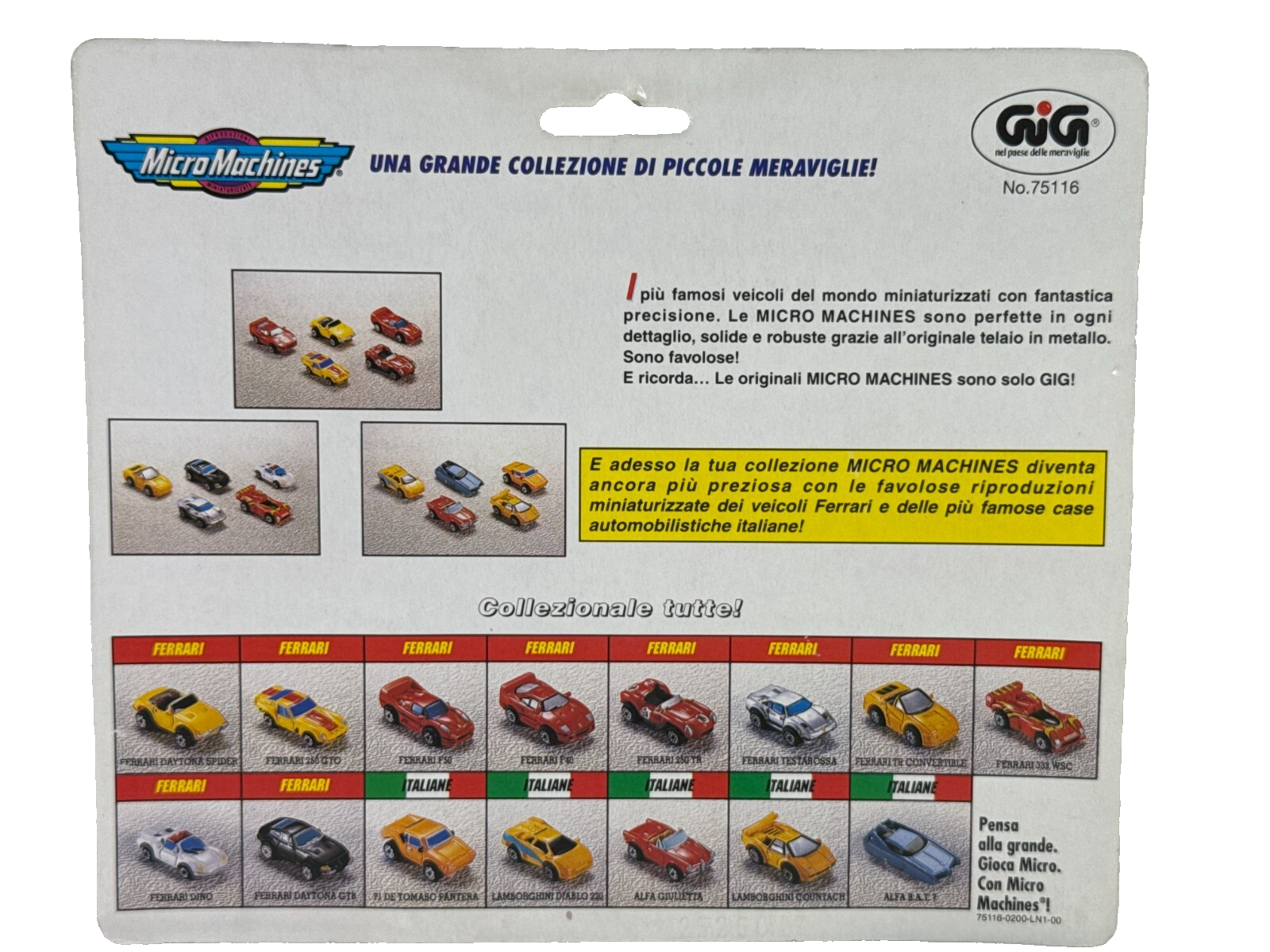 Micro Machines Ferrari Collezione 2 GIG Italy 1996 Galoob Die-Cast Car Set