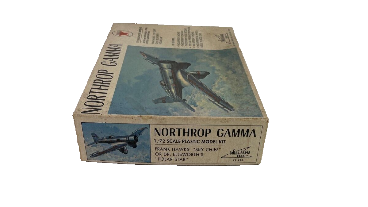 Vintage Williams Bros. Northrop Gamma 1:72 Scale Model Kit – Sky Chief/Polar Sta