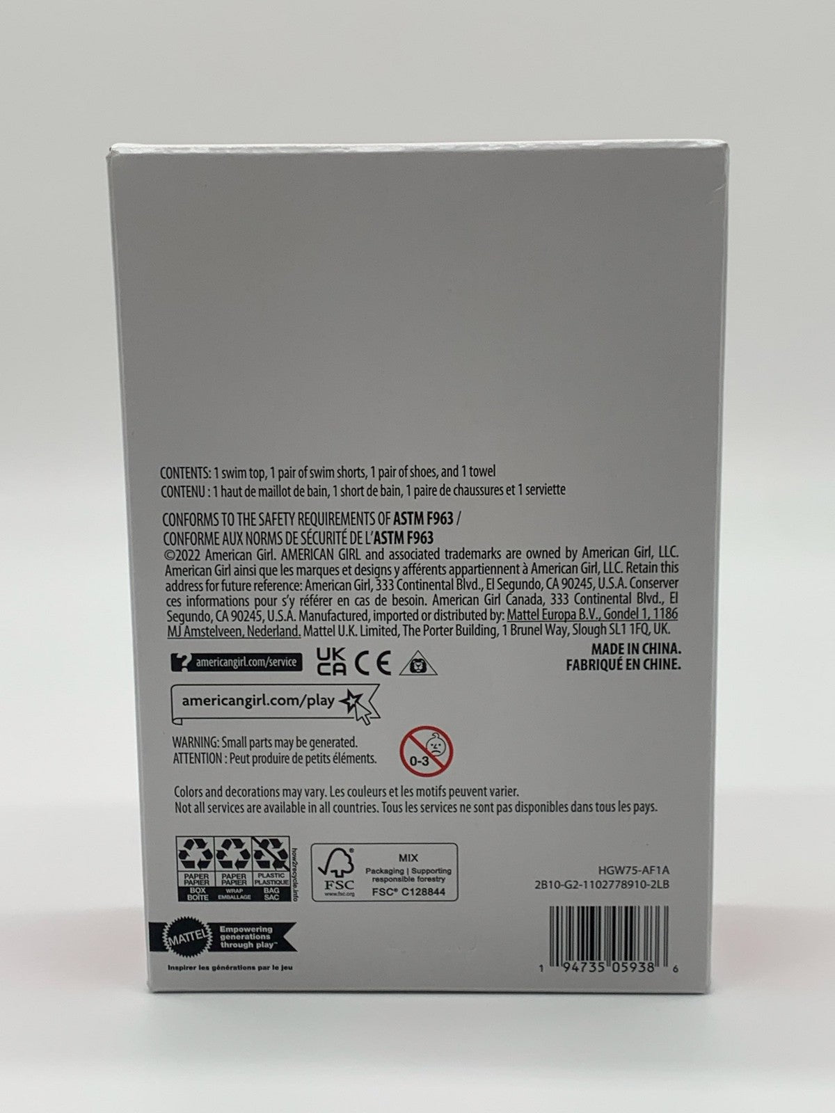 American Girl Nanea 1941 Two-Piece Swimsuit Set Retired Hawaiian Outfit 6758