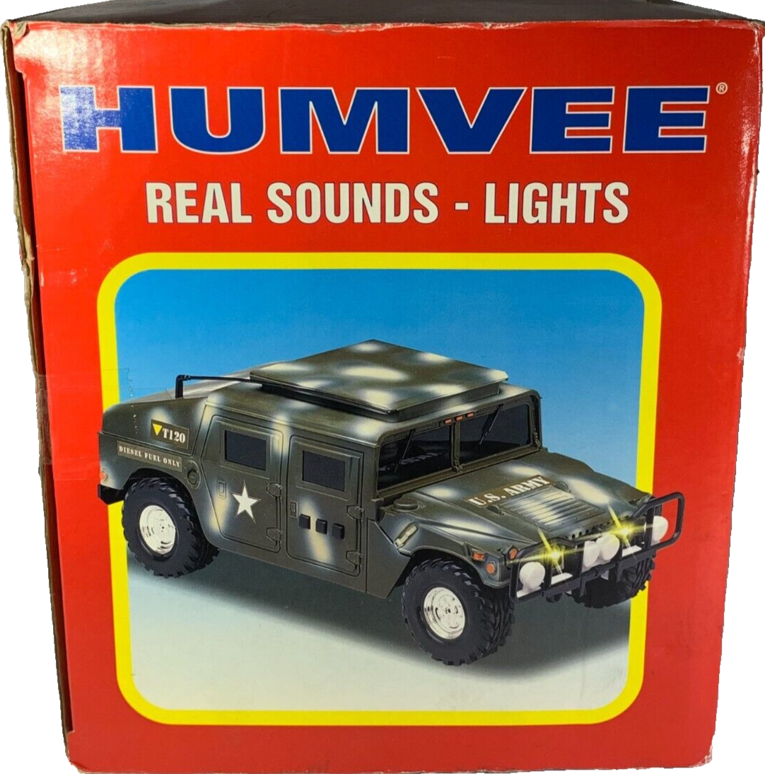 Vintage 1999 Funrise Army Humvee Toy Truck Lights & Sounds Military Green NIB