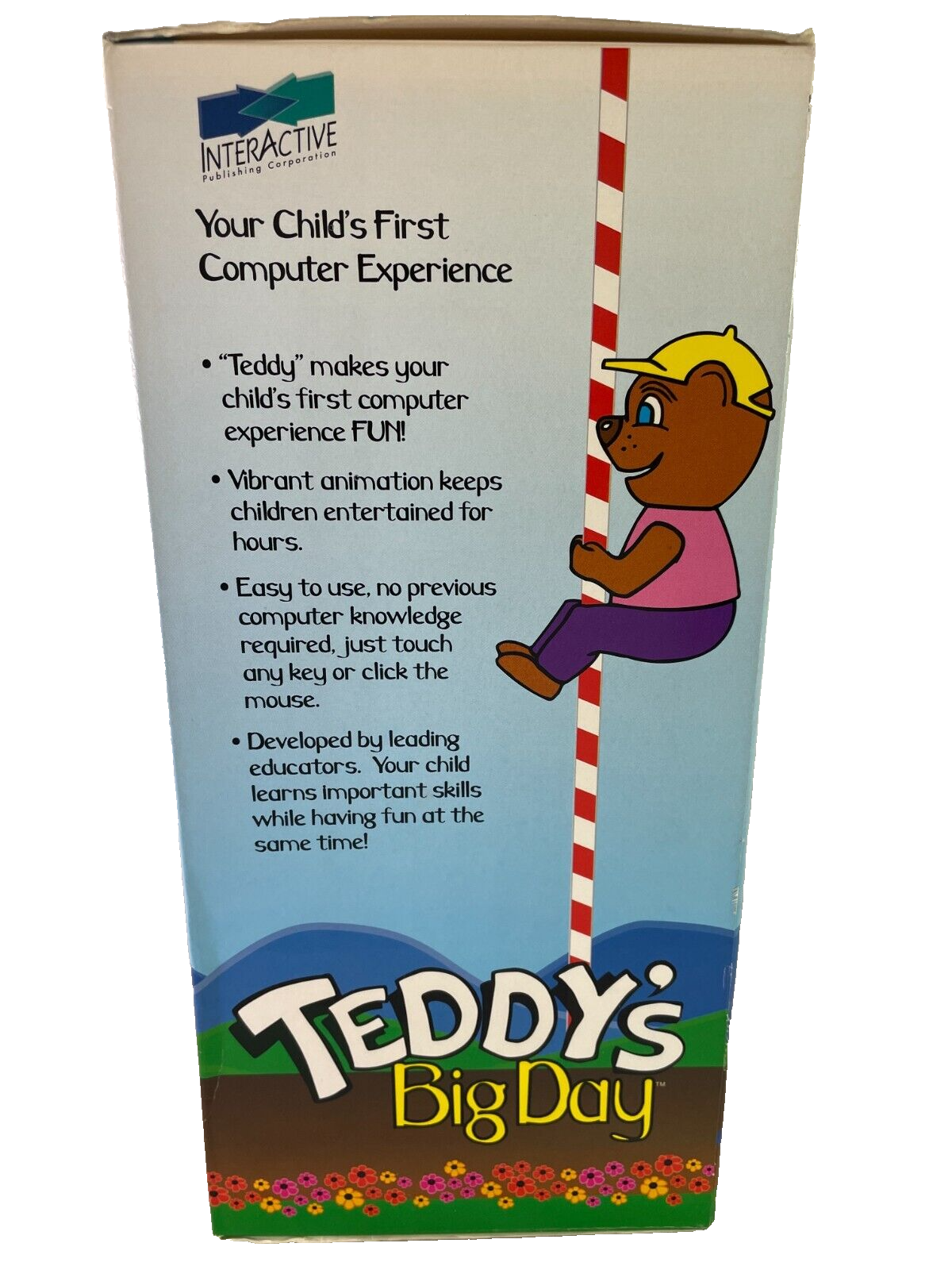Teddy’s Big Day Interactive PC Learning Toy w 3.5" DOS Diskette Sealed NIB