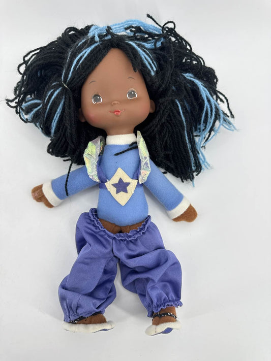 1983 Rainbow Brite Indigo Doll Hallmark Mattel 10” Plush Yarn Hair