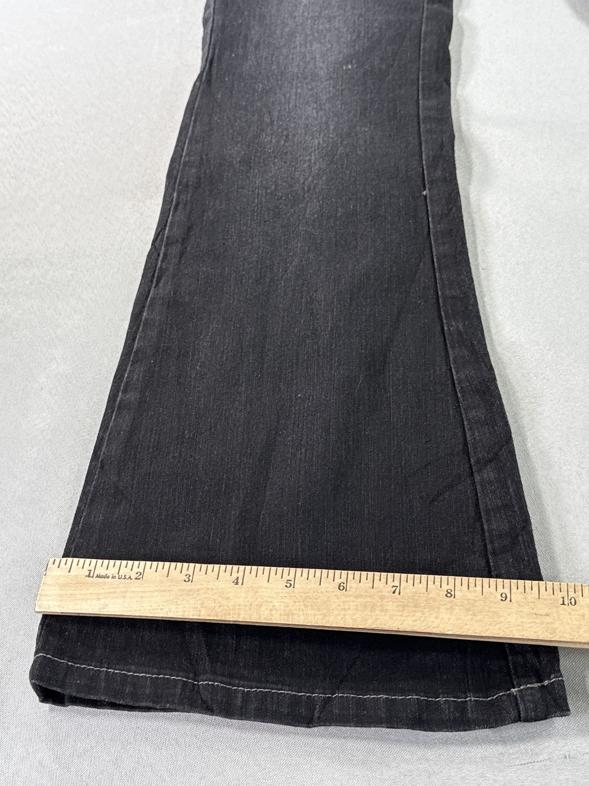 Faded Glory Flared Jeans Mens 16R Black Denim Bell Bottom High Rise Vintage