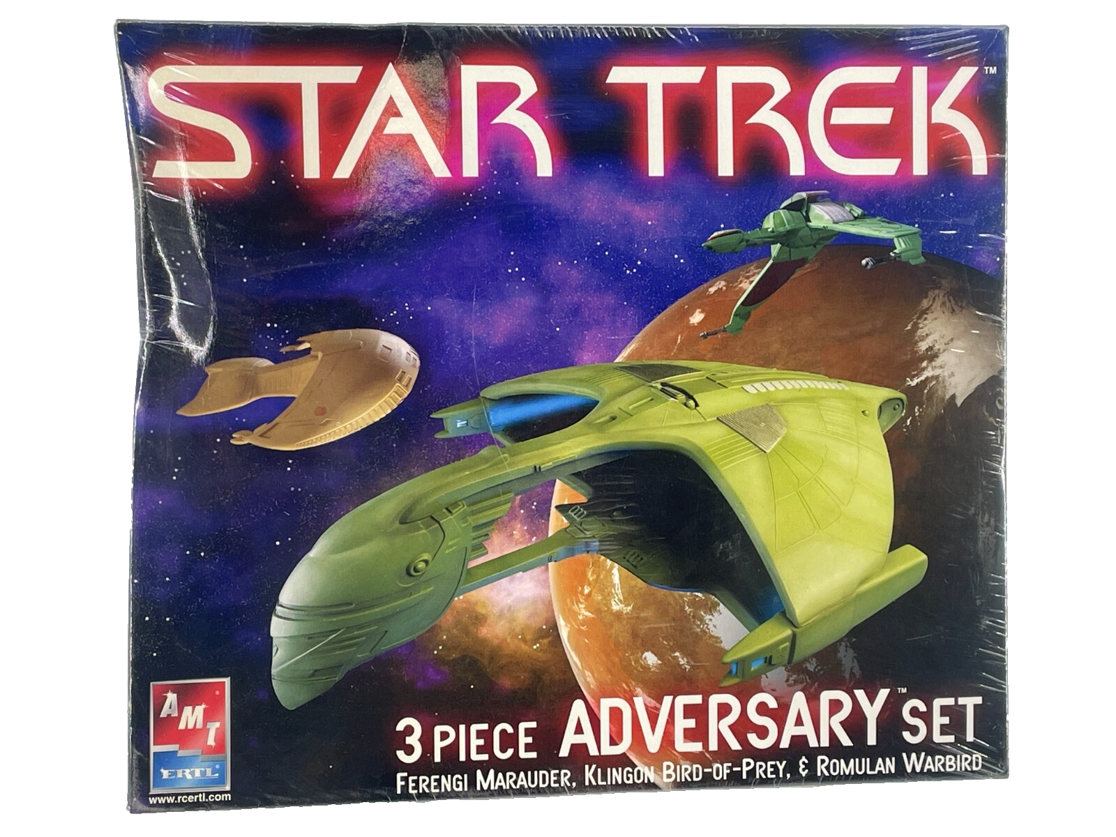 AMT Star Trek Adversary Set 3 Model Kits Sealed 2005 Klingon Romulan Ferengi