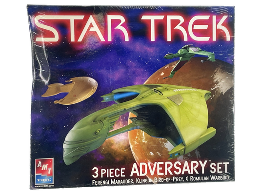 AMT Star Trek Adversary Set 3 Model Kits Sealed 2005 Klingon Romulan Ferengi