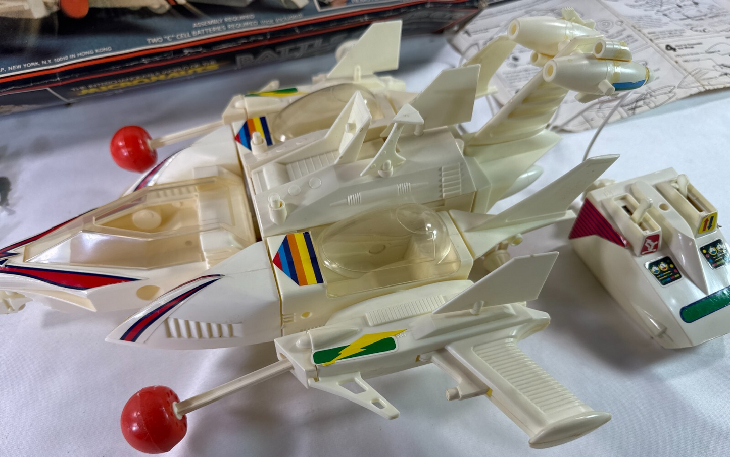 Vintage 1977 Mego Micronauts Battle Cruiser Playset Incomplete 3 Figures Boxed