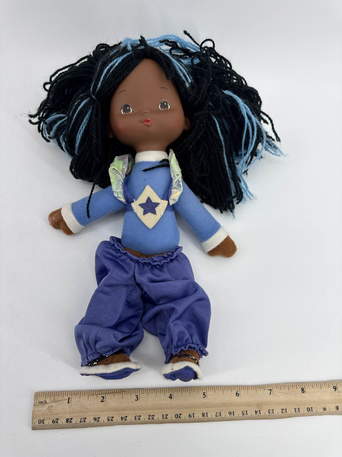 1983 Rainbow Brite Indigo Doll Hallmark Mattel 10” Plush Yarn Hair