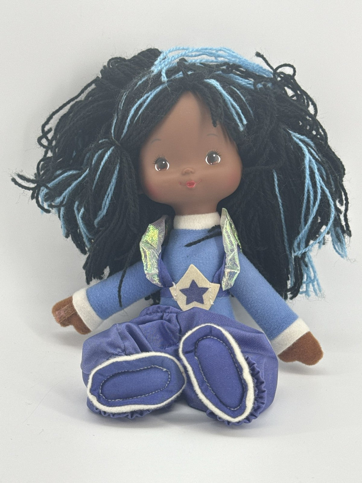 1983 Rainbow Brite Indigo Doll Hallmark Mattel 10” Plush Yarn Hair