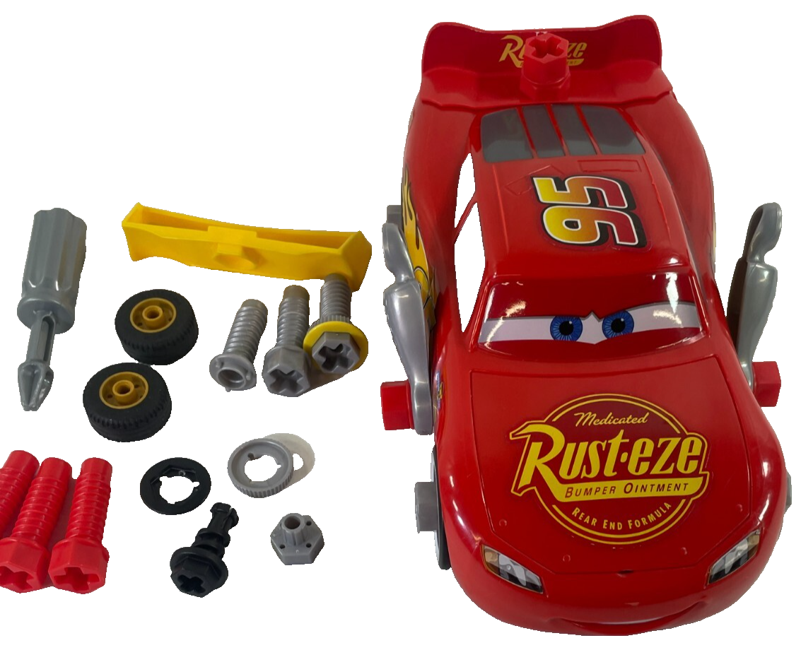 Disney Pixar Cars 3 Lightning McQueen Race Ready Playset Just Play Tools Lot