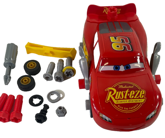 Disney Pixar Cars 3 Lightning McQueen Race Ready Playset Just Play Tools Lot