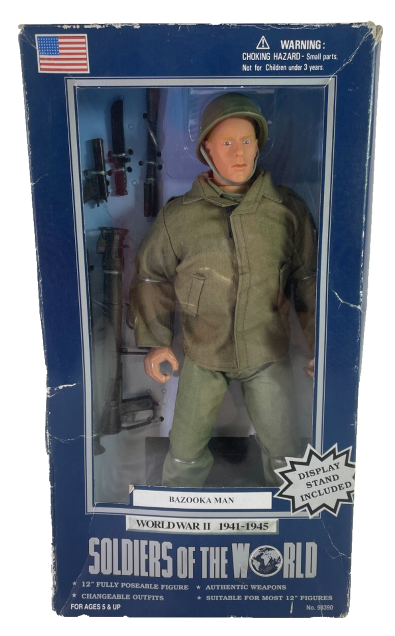 Soldiers of the World Bazooka Man WWII 12" Figure 2000 Formative New in Box