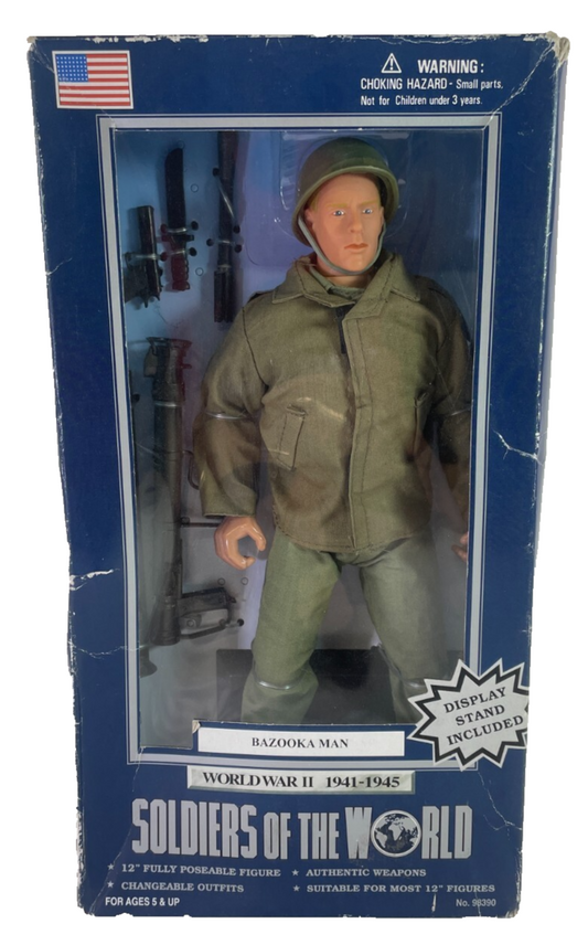 Soldiers of the World Bazooka Man WWII 12" Figure 2000 Formative New in Box