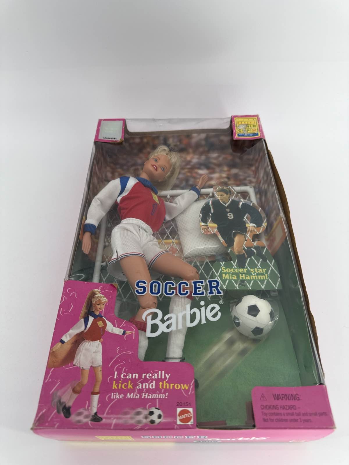 Soccer Barbie Mia Hamm Doll 1998 FIFA Women's World Cup USA #20151 NRFB