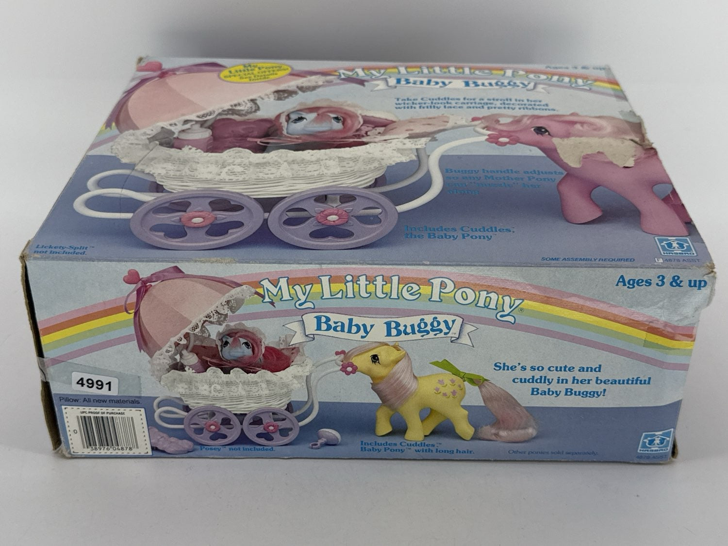 1985 My Little Pony G1 Baby Buggy Playset Cuddles Box Accs Hasbro