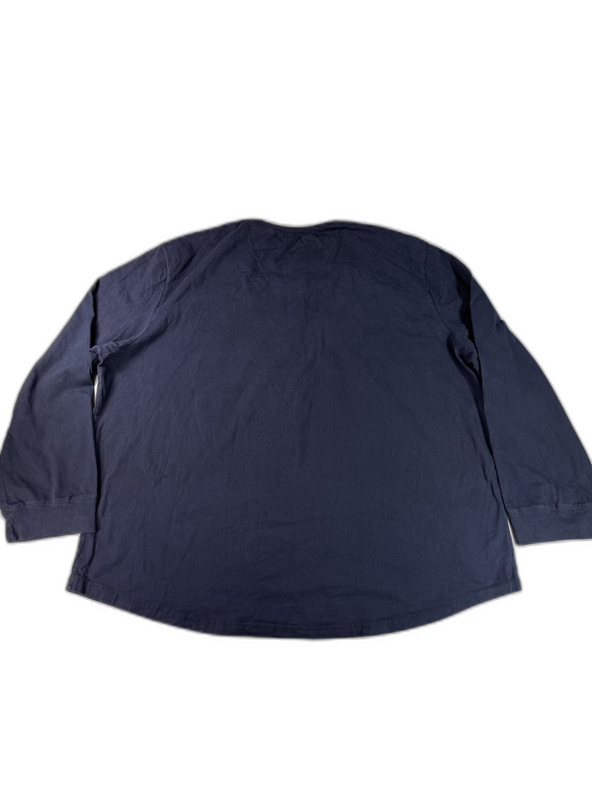 Goodfellow Co Henley Shirt Mens 5XB Navy Blue Long Sleeve Cotton Regular Fit