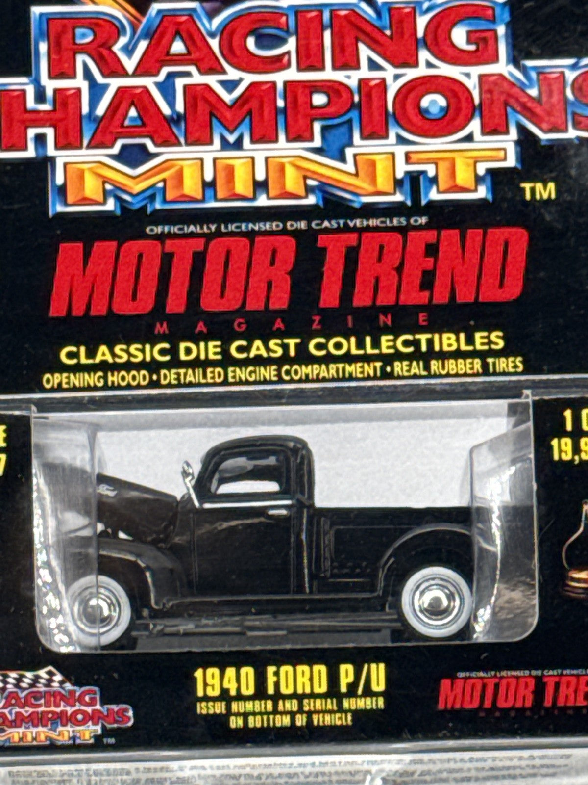 Vintage Racing Champions Mint 1940 Ford Pickup Motor Trend Die Cast 1:64 New