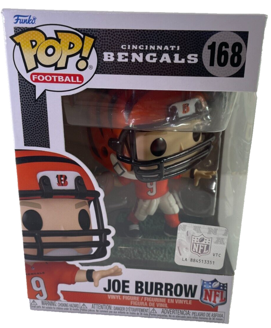 Funko Pop! NFL Joe Burrow #168 Cincinnati Bengals QB – Away Jersey 🔥