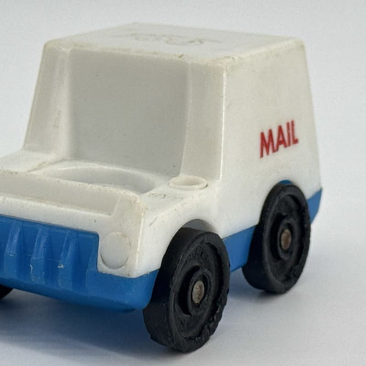 Fisher Price Little People Mail Truck White Blue Red Letters Post Office